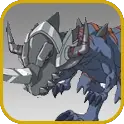 Megadramon evolves into Greymon (Xros)